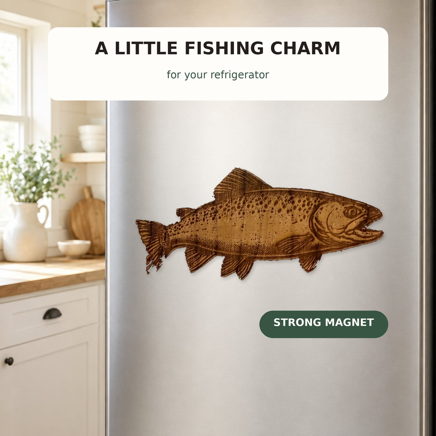 Cherry Trout Magnet
