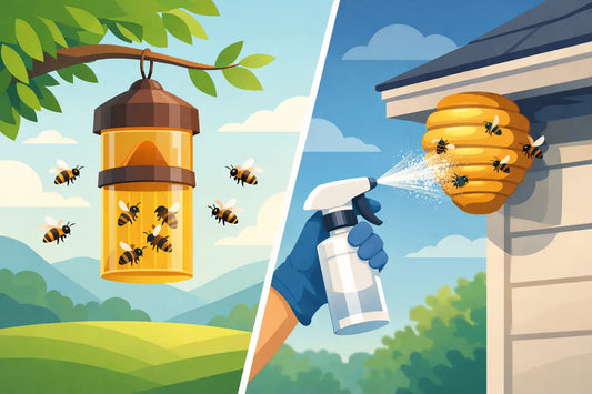 Bee Trap Versus Liquid Treatment