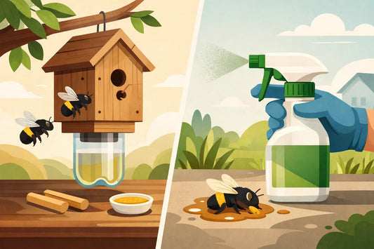 Carpenter Bee Lure Versus Liquid Insecticide