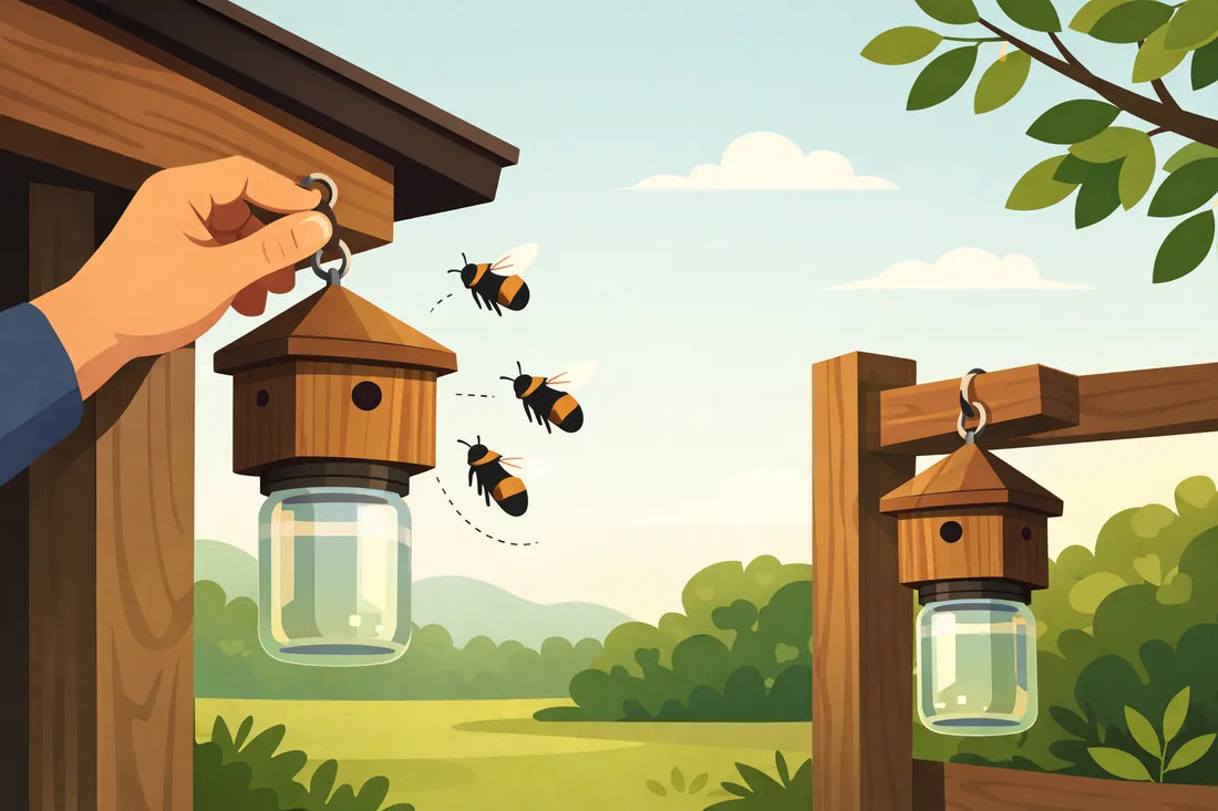 How to Hang a Carpenter Bee Trap Right