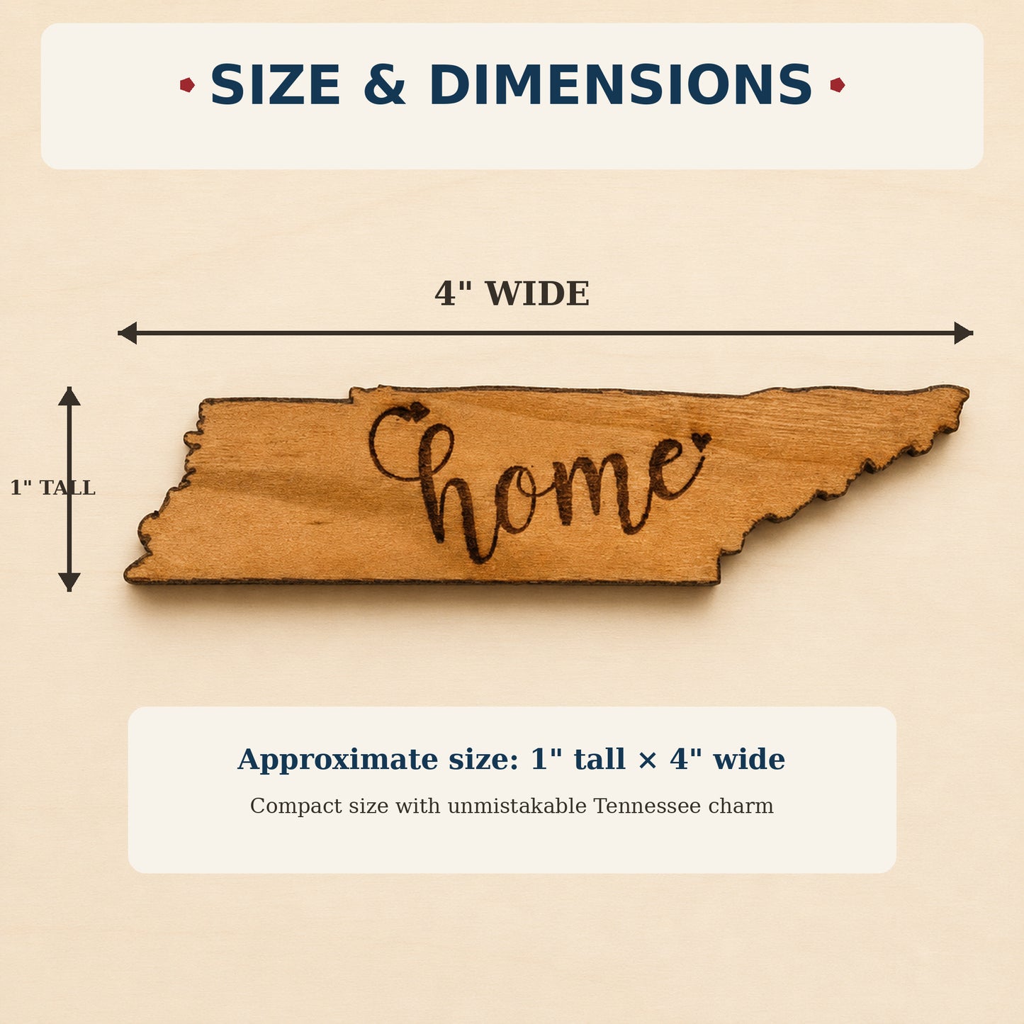 Tennessee Cherry Wood Home Magnet,