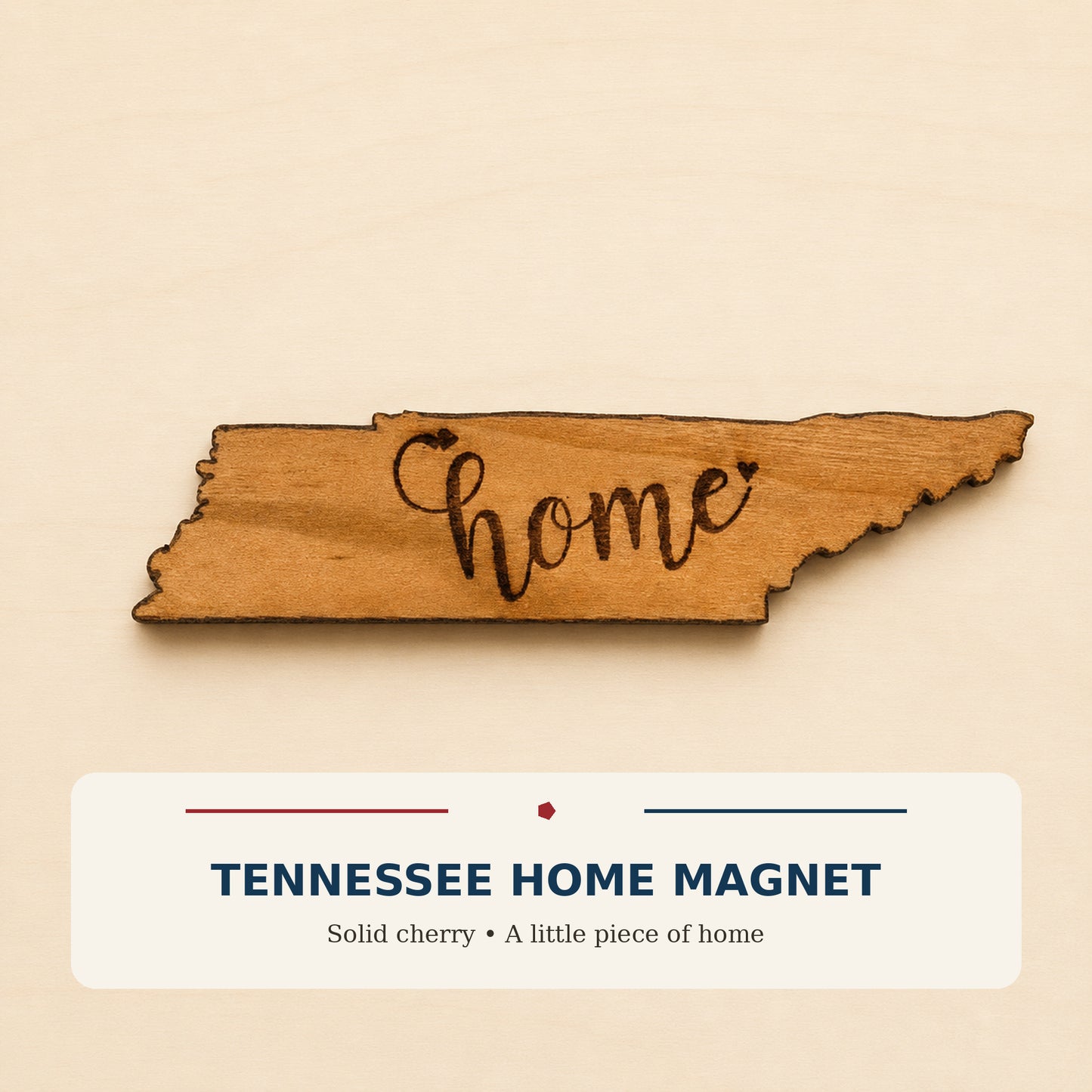 Tennessee Cherry Wood Home Magnet,