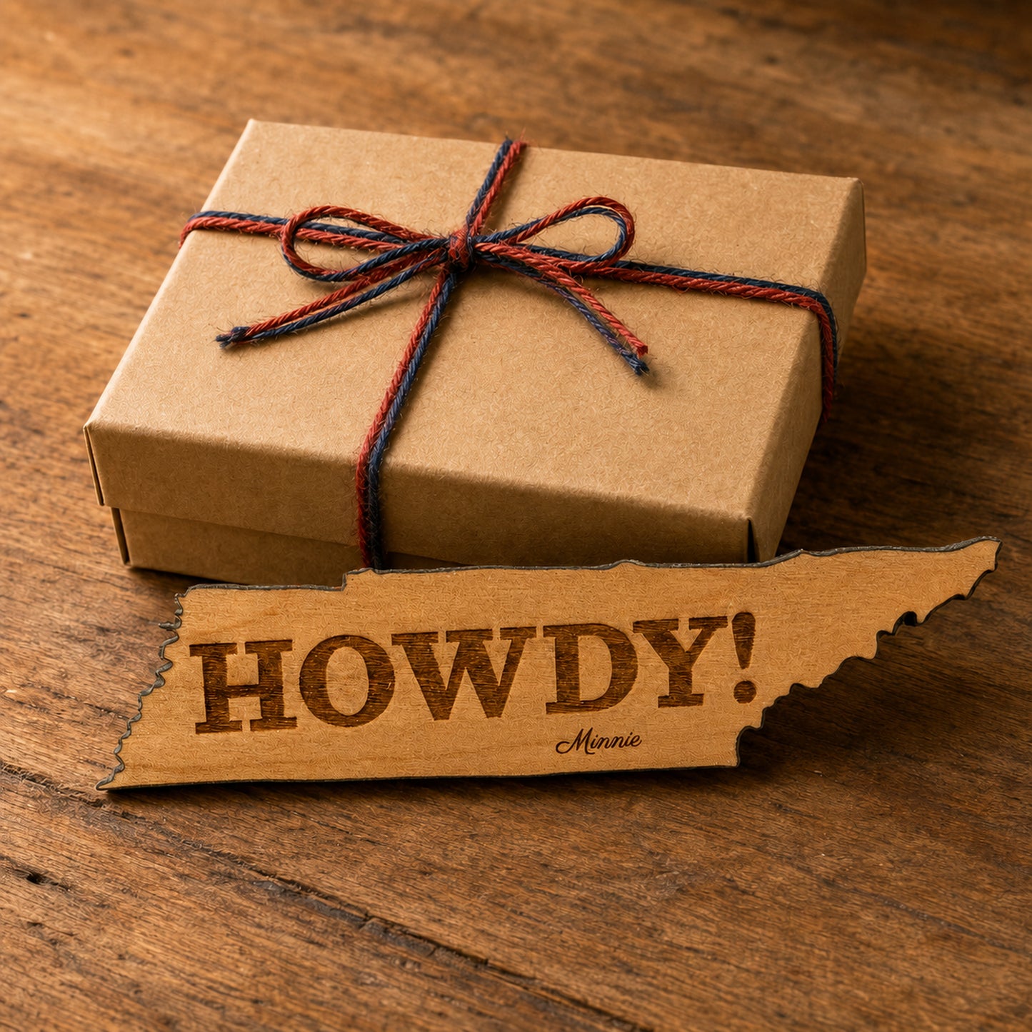 Tennessee Howdy Magnet – Solid Cherry Wood