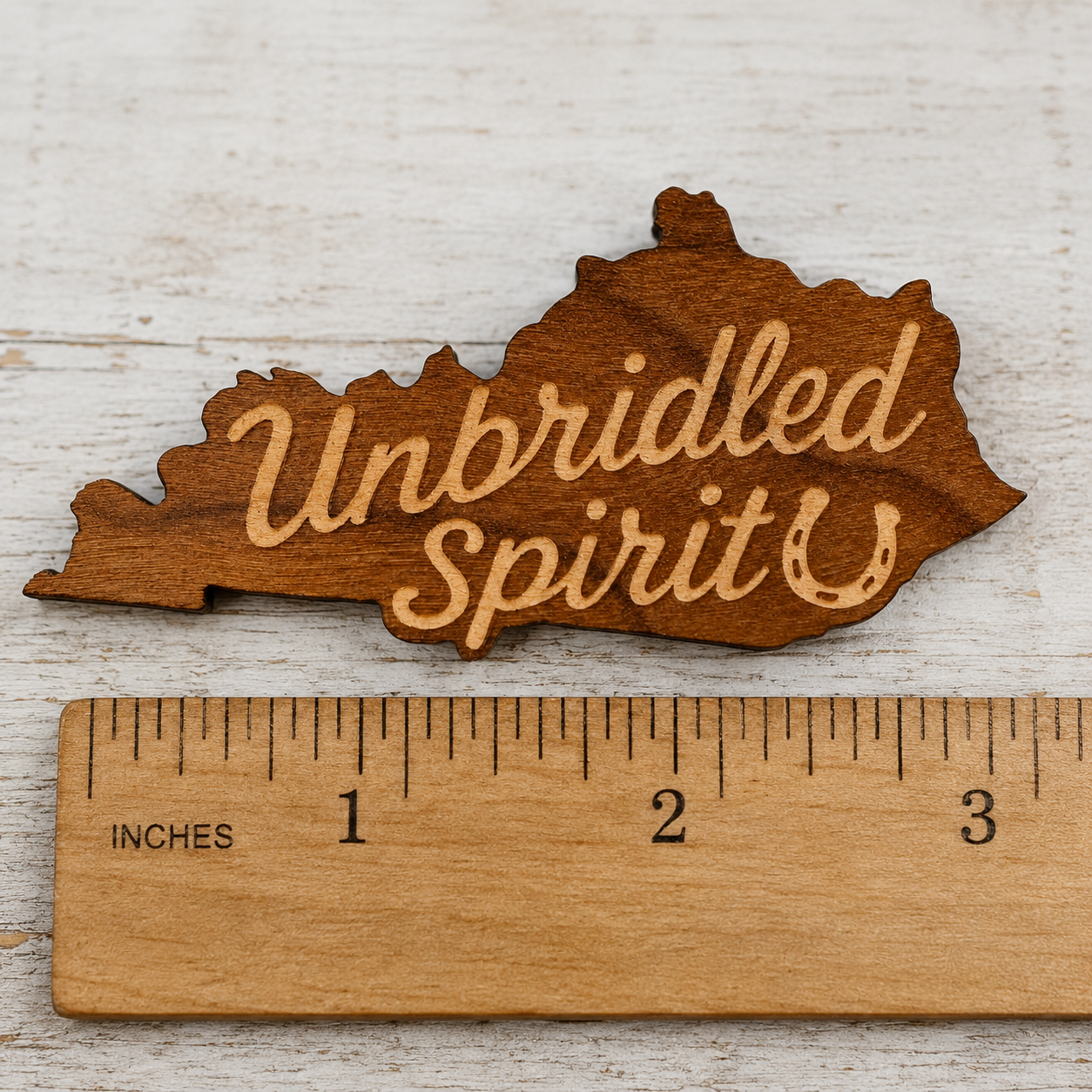 Kentucky “Unbridled Spirit” Cherry Wood Magnet