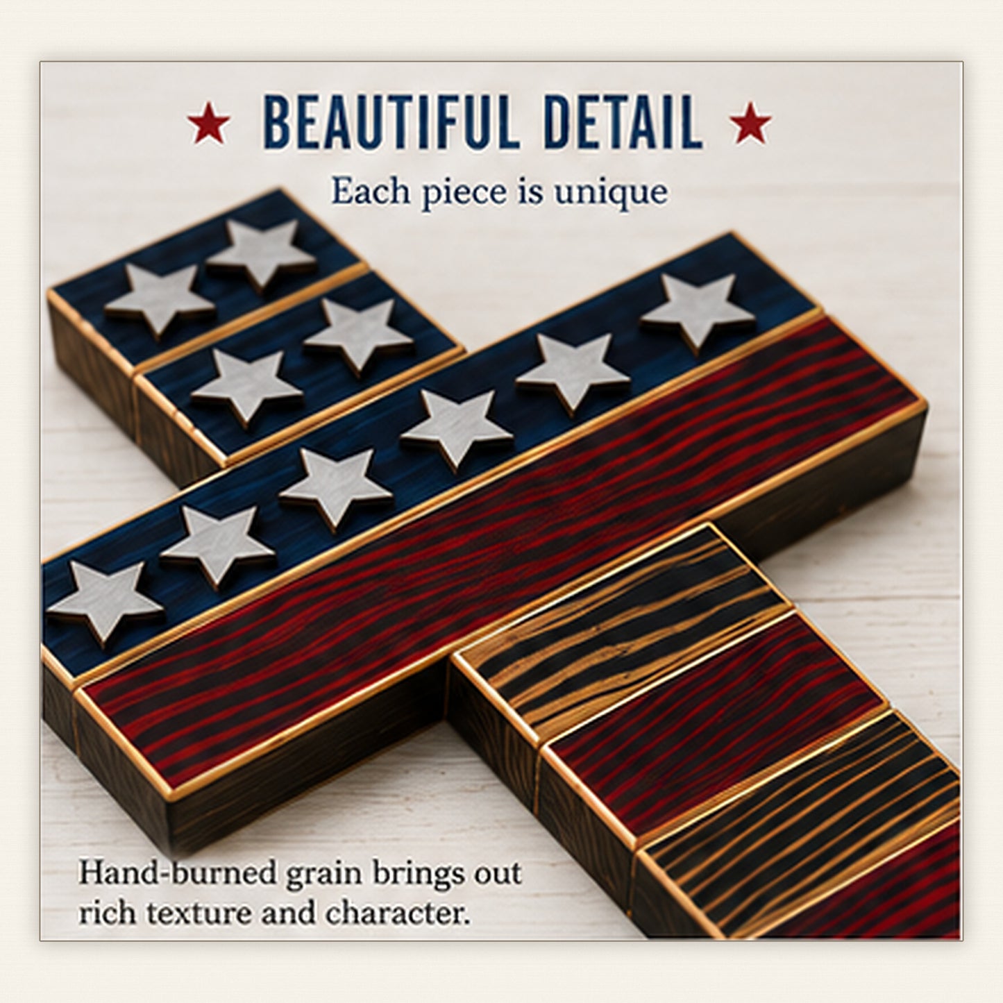 Patriotic Wooden Cross