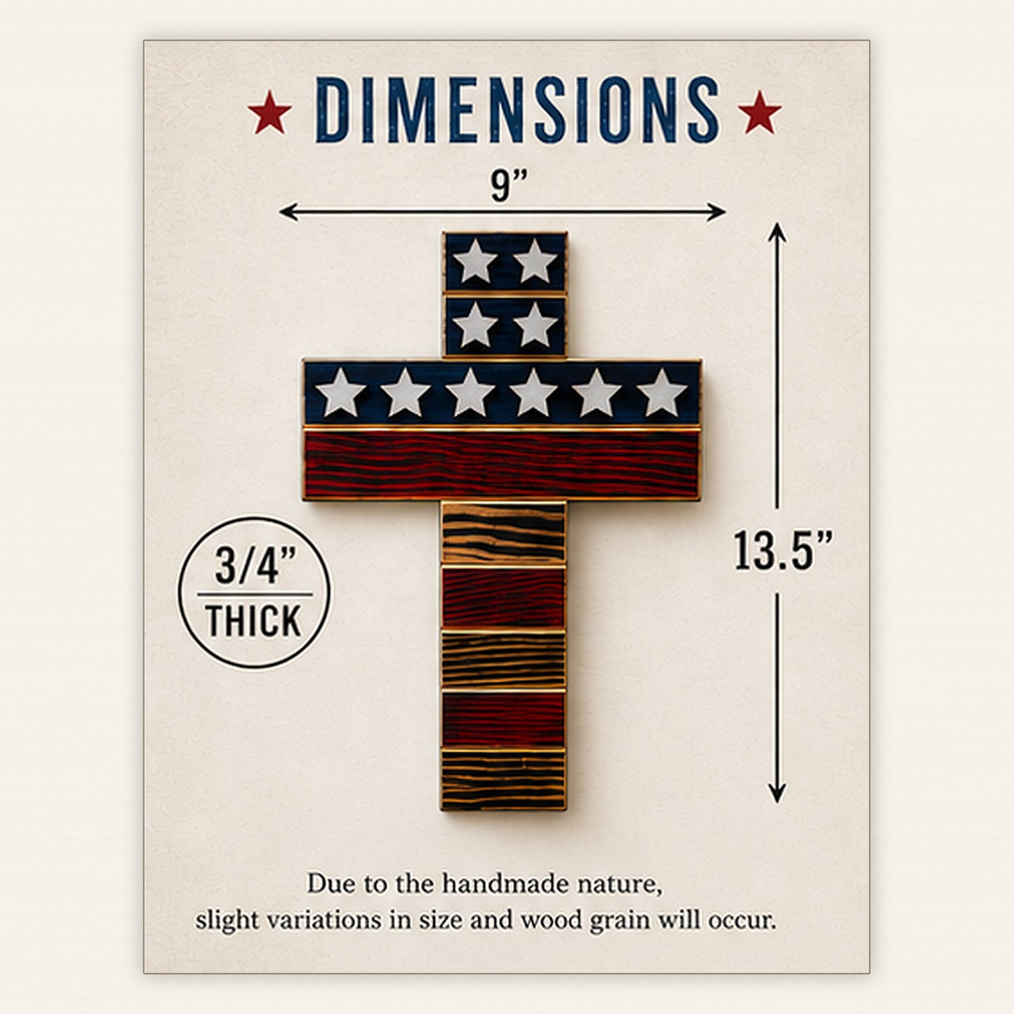 Patriotic Wooden Cross
